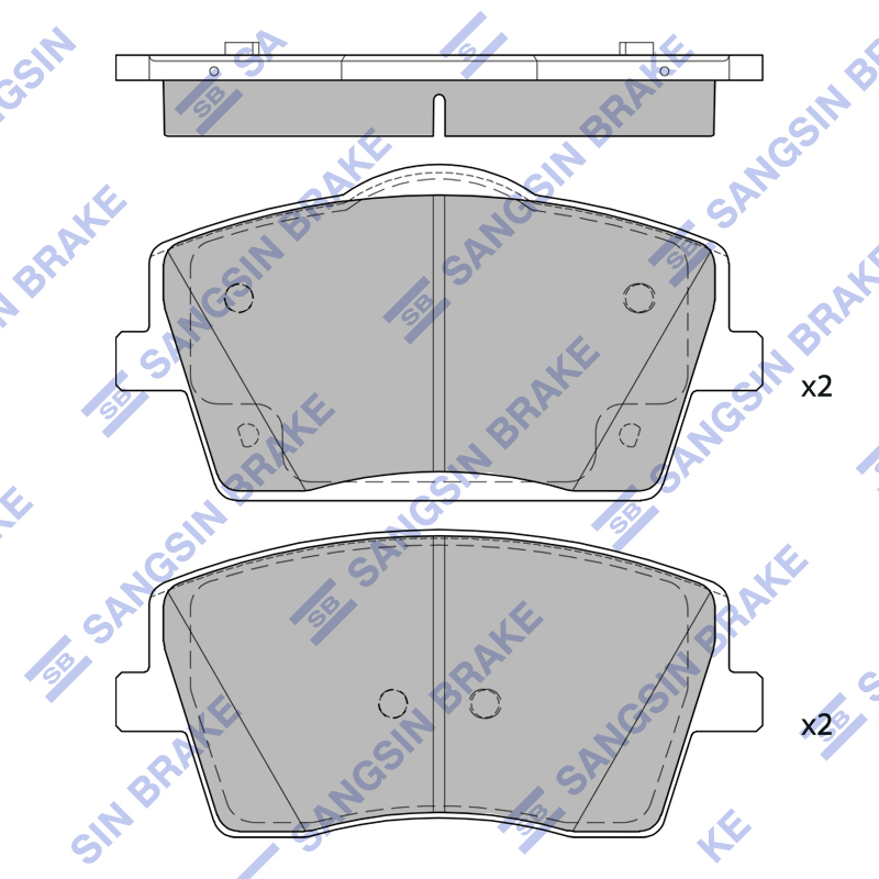 Передние тормозные колодки Sangsin SP4357A