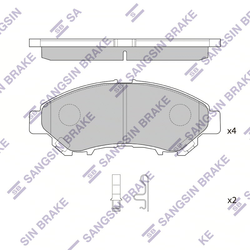 Передние тормозные колодки Sangsin SP4359