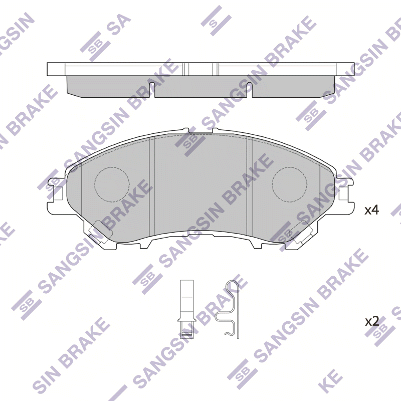 Передние тормозные колодки Sangsin SP4360