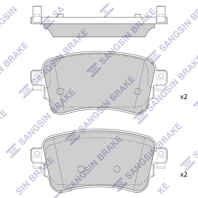 Задние тормозные колодки Sangsin SP4362