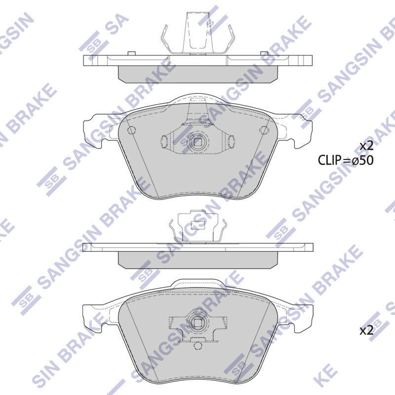 Передние тормозные колодки Sangsin SP4363