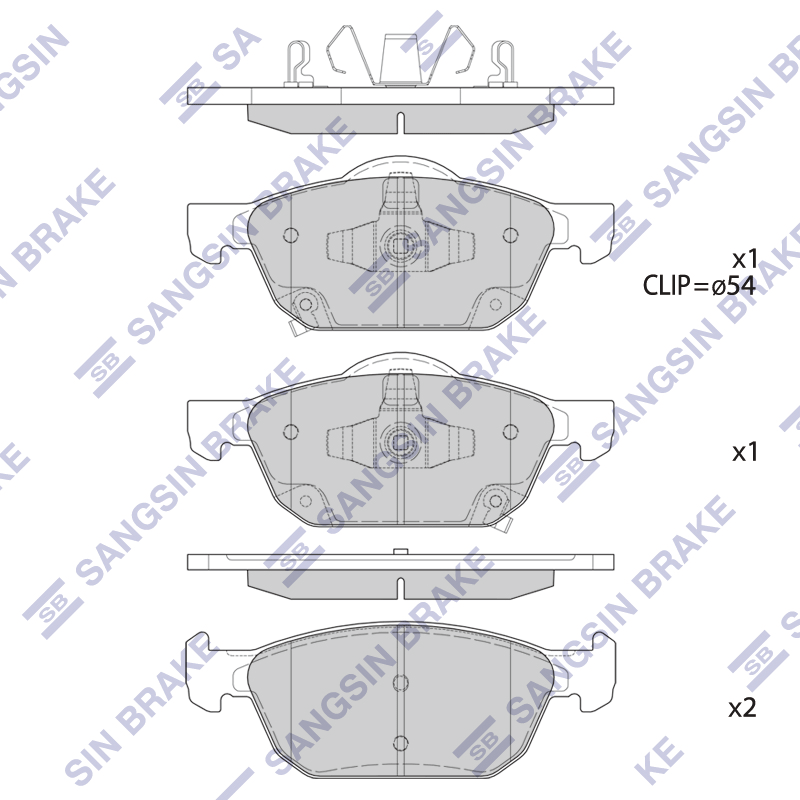 Передние тормозные колодки Sangsin SP4365
