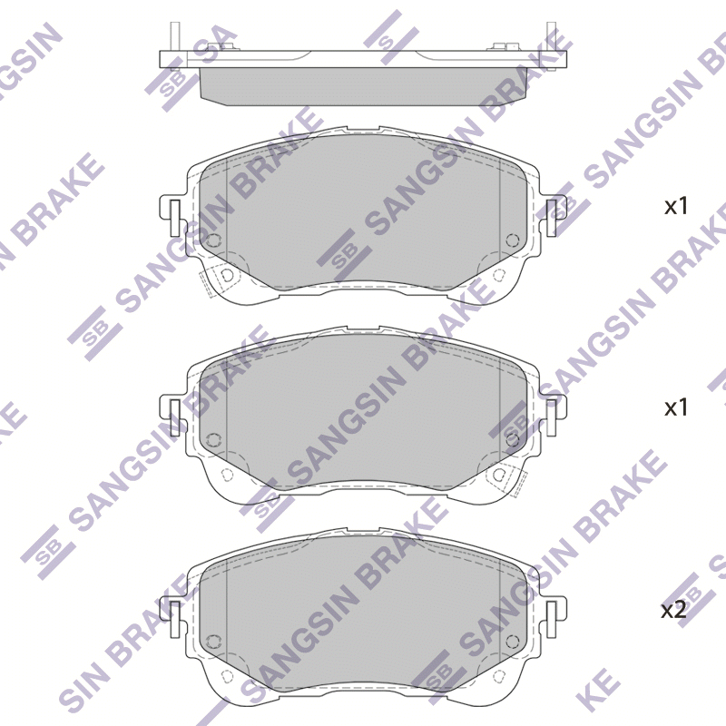 Передние тормозные колодки Sangsin SP4368
