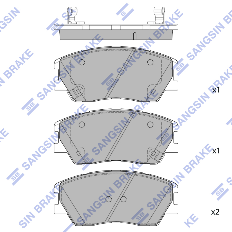 Передние тормозные колодки Sangsin SP4369