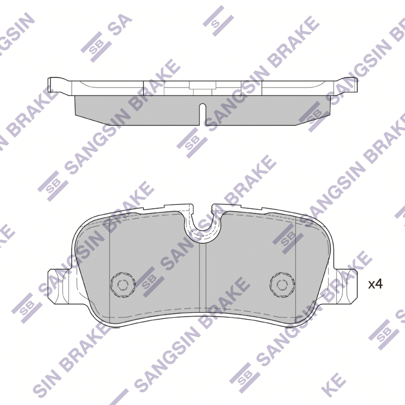 Задние тормозные колодки Sangsin SP4371