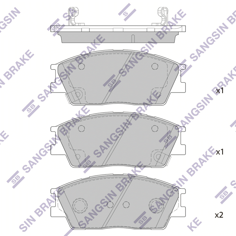 Передние тормозные колодки Sangsin SP4372