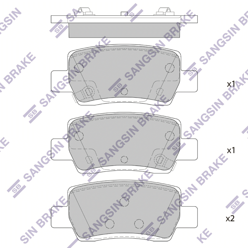 Задние тормозные колодки Sangsin SP4373
