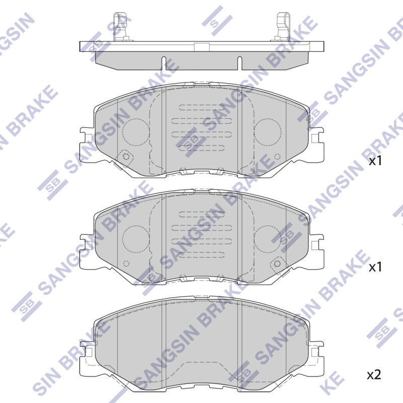 Передние тормозные колодки Sangsin SP4376
