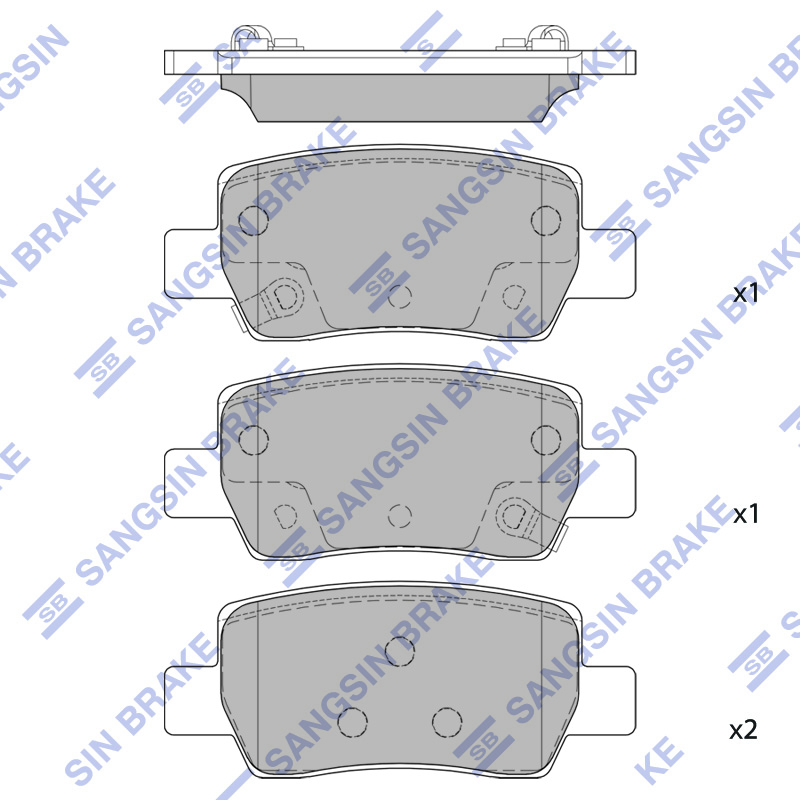 Передние тормозные колодки Sangsin SP4380