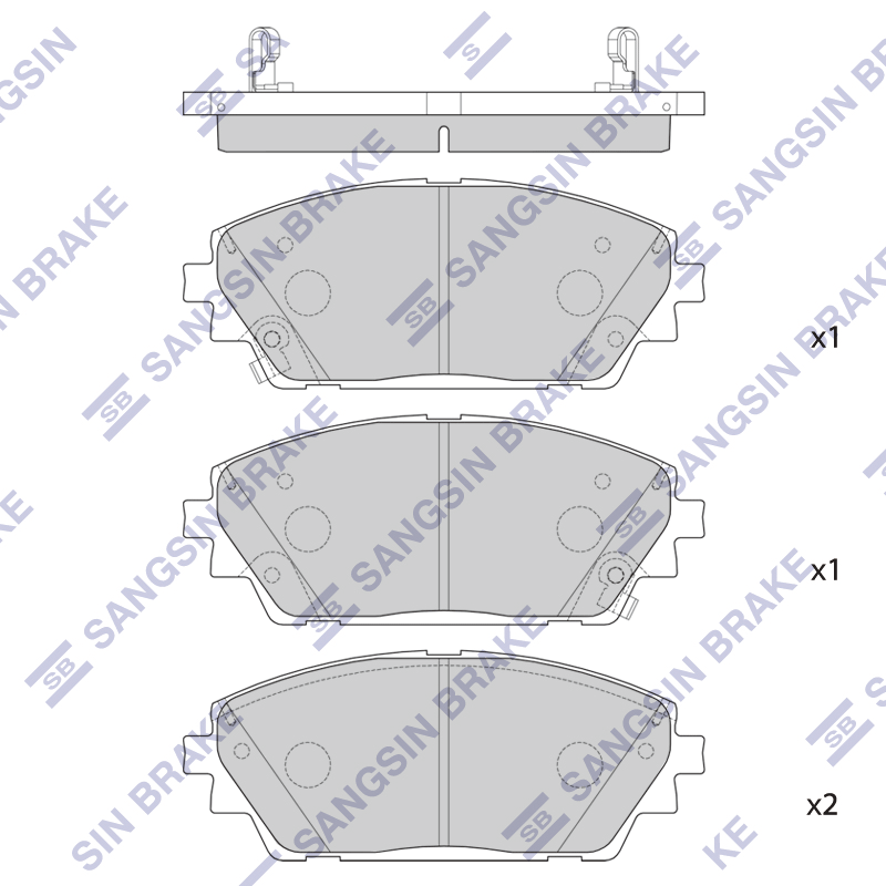 Передние тормозные колодки Sangsin SP4381