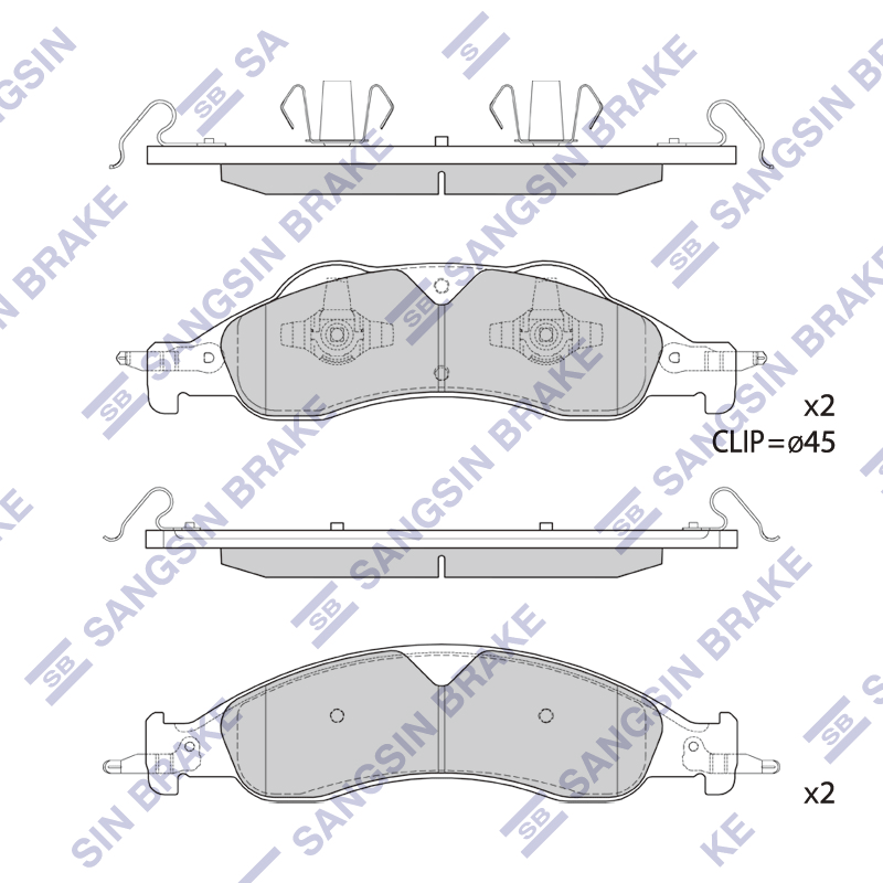 Передние тормозные колодки Sangsin SP4383
