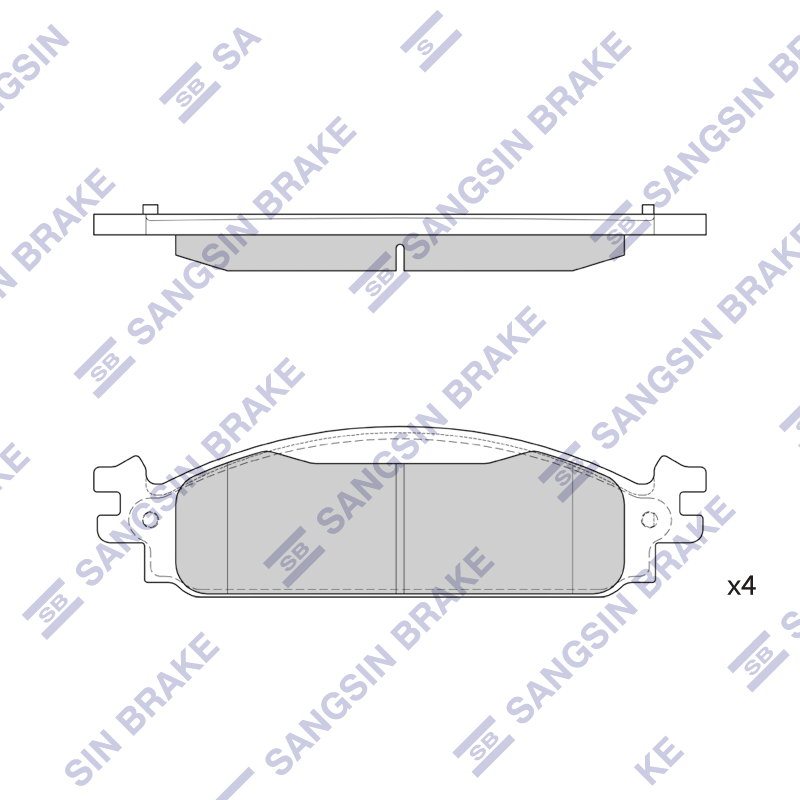 Передние тормозные колодки Sangsin SP4384