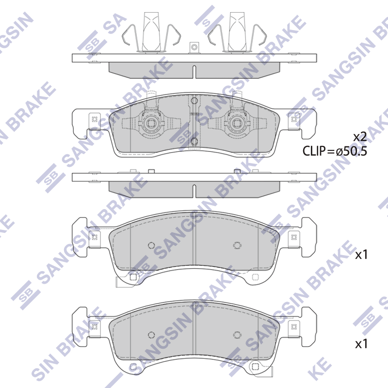 Передние тормозные колодки Sangsin SP4386