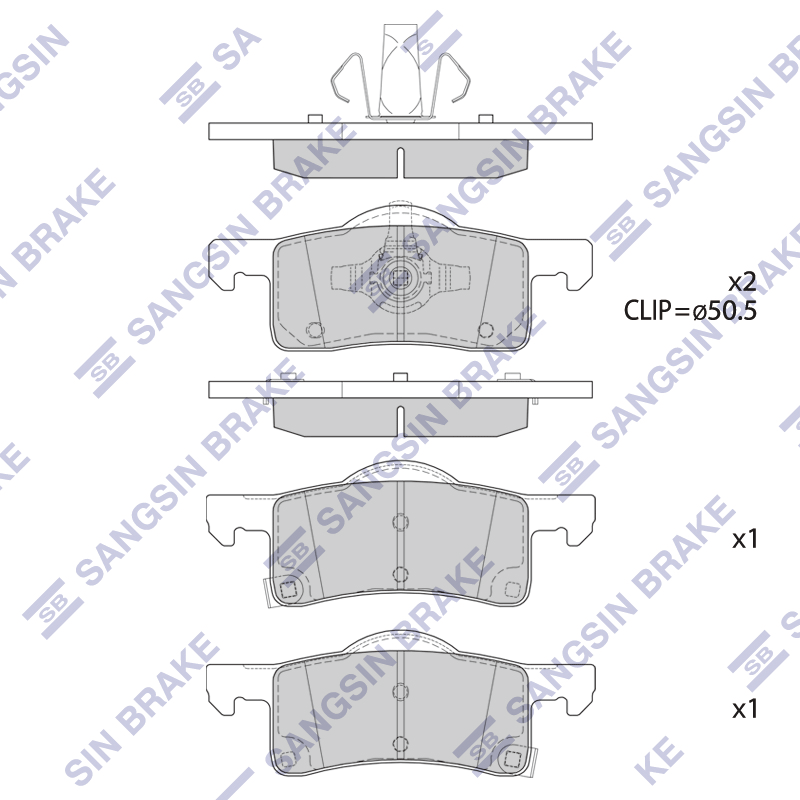 Передние тормозные колодки Sangsin SP4387