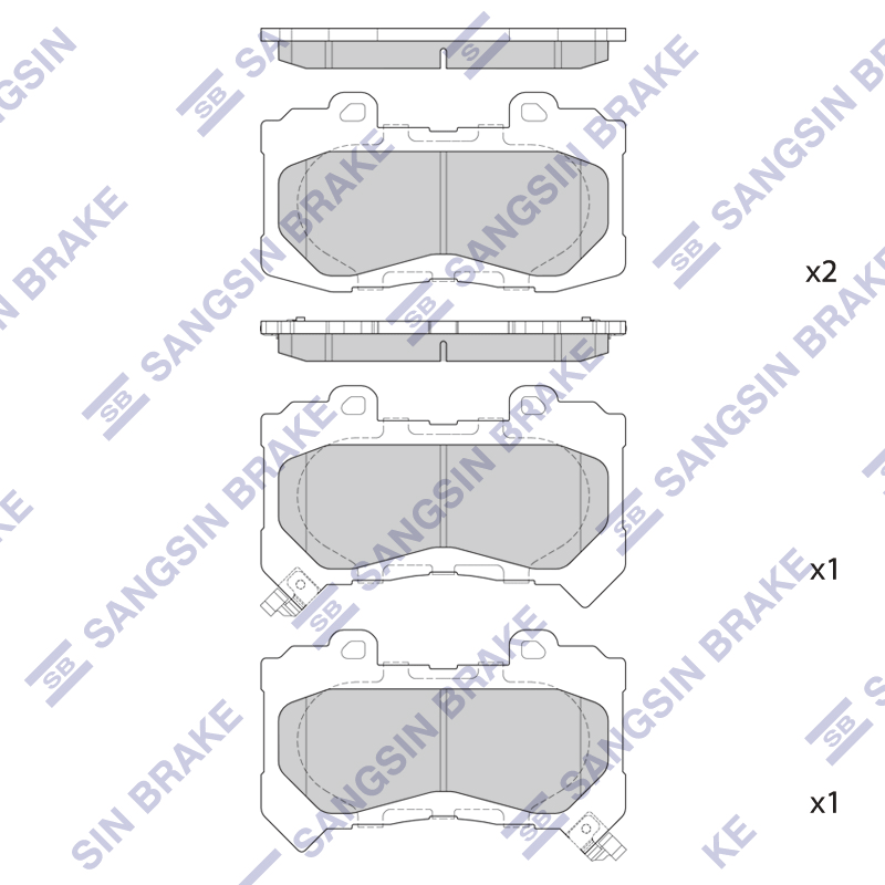 Передние тормозные колодки Sangsin SP4388