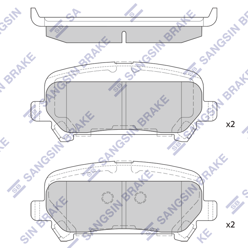Задние тормозные колодки Sangsin SP4389