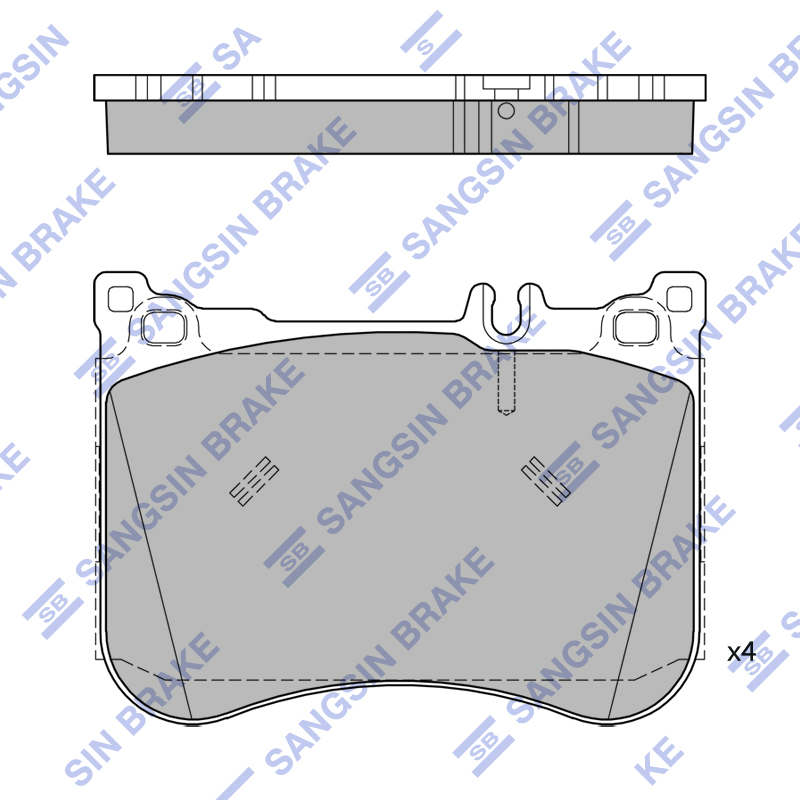 Передние тормозные колодки Sangsin SP4390