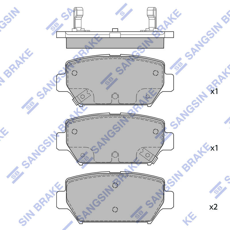 Задние тормозные колодки Sangsin SP4394