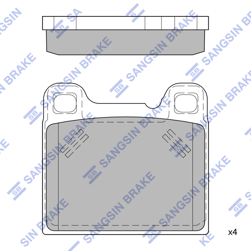 Задние тормозные колодки Sangsin SP4398