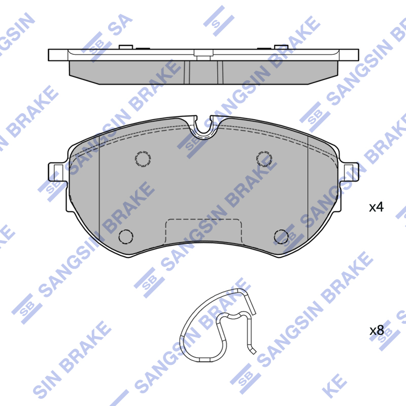 Передние тормозные колодки Sangsin SP4401