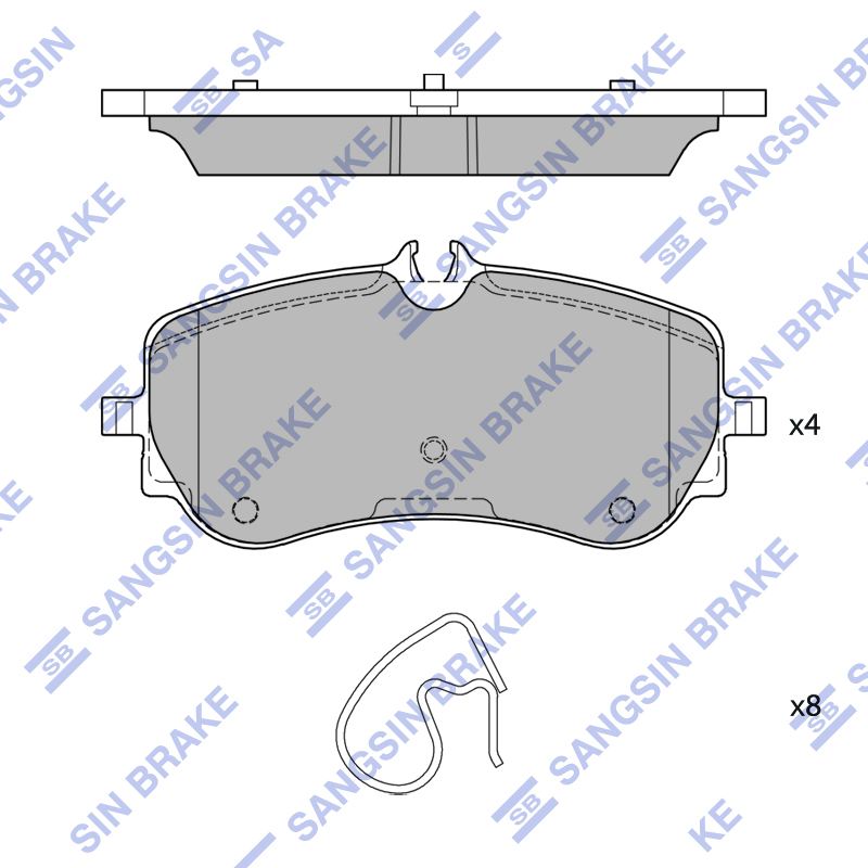 Задние тормозные колодки Sangsin SP4402