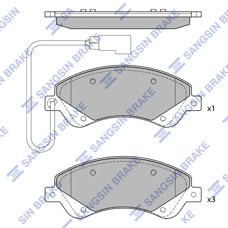 Передние тормозные колодки Sangsin SP4403