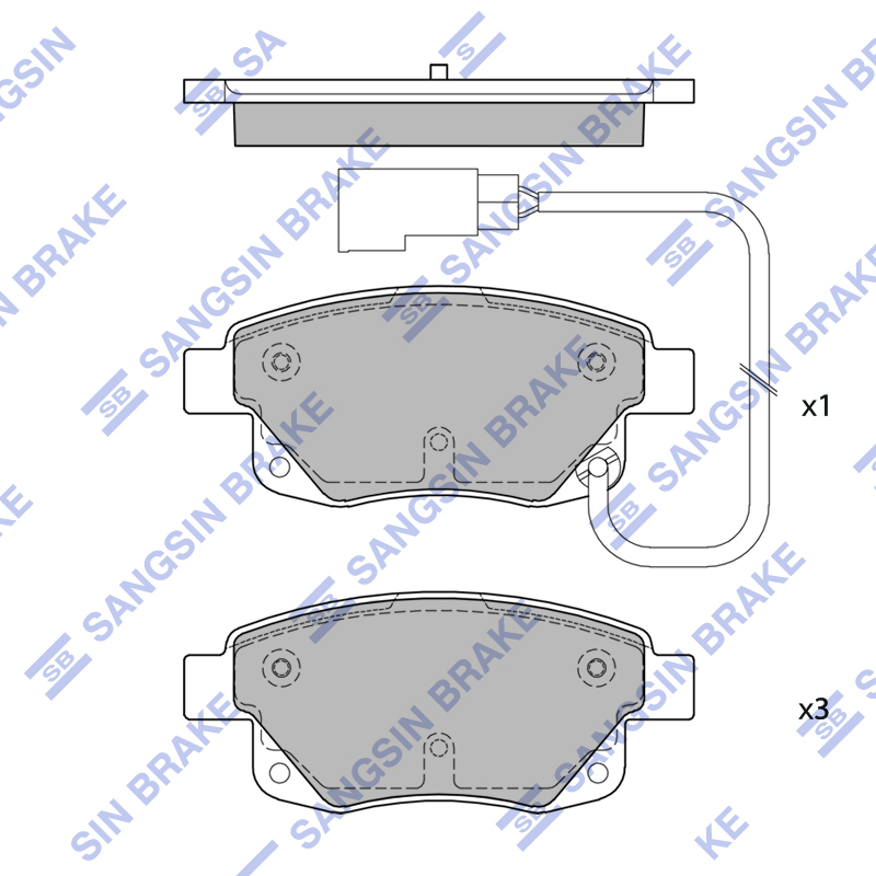 Задние тормозные колодки Sangsin SP4404