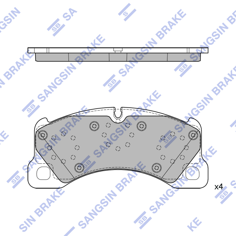 Передние тормозные колодки Sangsin SP4407