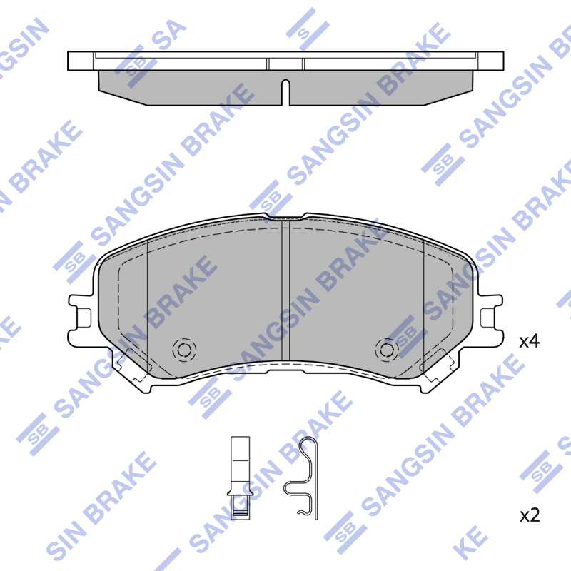 Передние тормозные колодки Sangsin SP4408