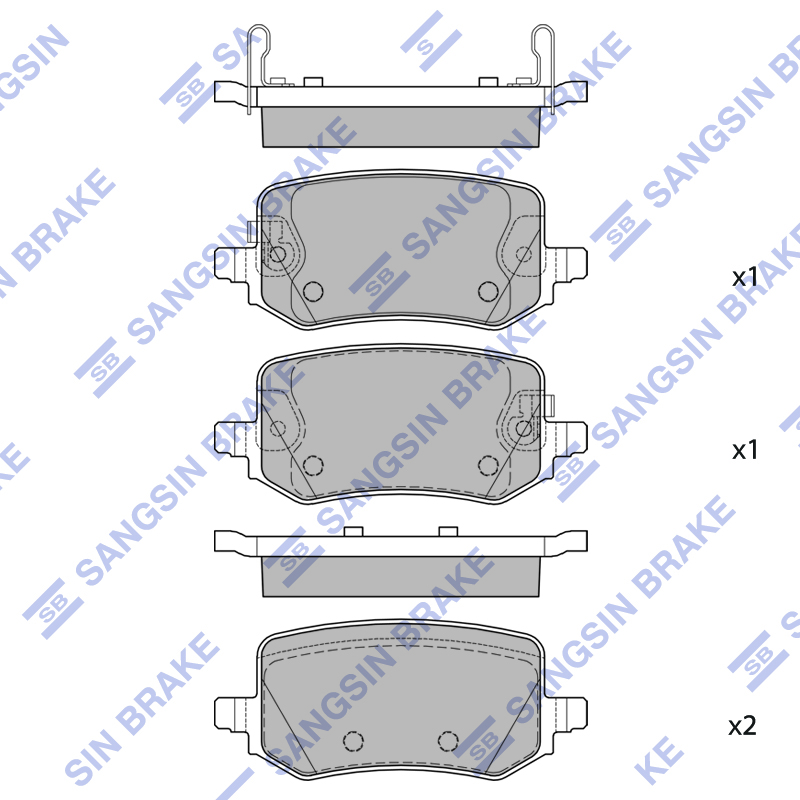 Задние тормозные колодки Sangsin SP4411