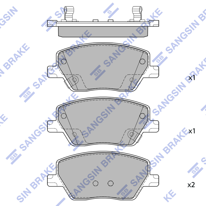 Передние тормозные колодки Sangsin SP4412