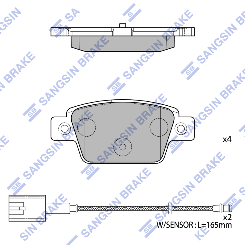 Задние тормозные колодки Sangsin SP4415