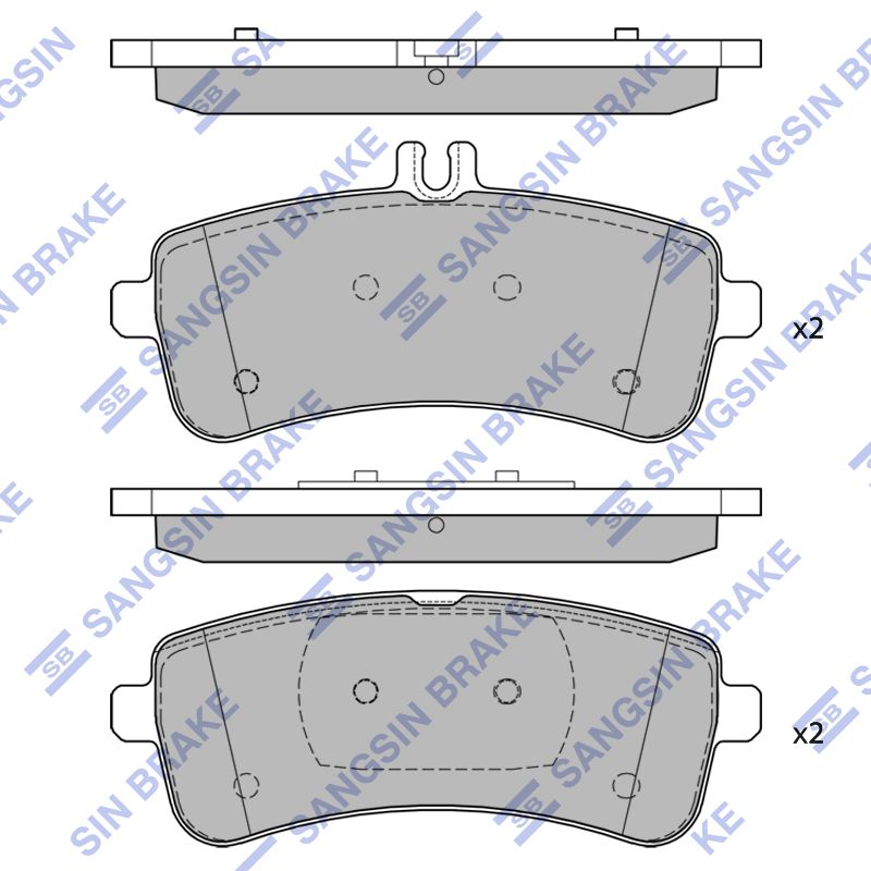 Задние тормозные колодки Sangsin SP4422