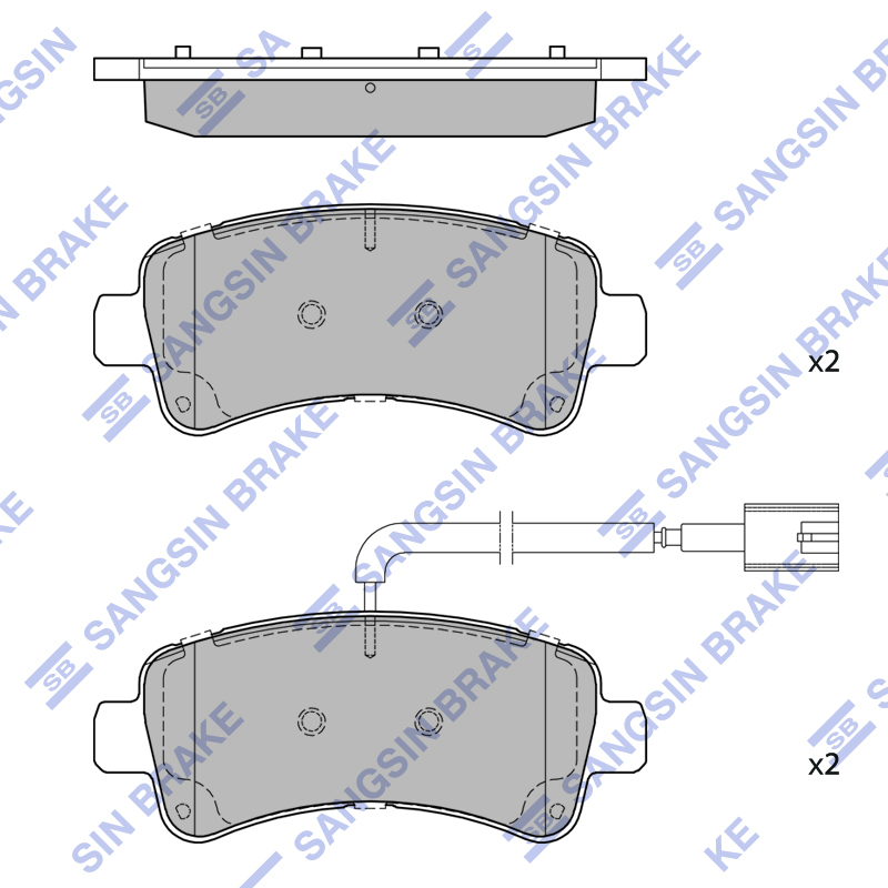 Передние тормозные колодки Sangsin SP4429