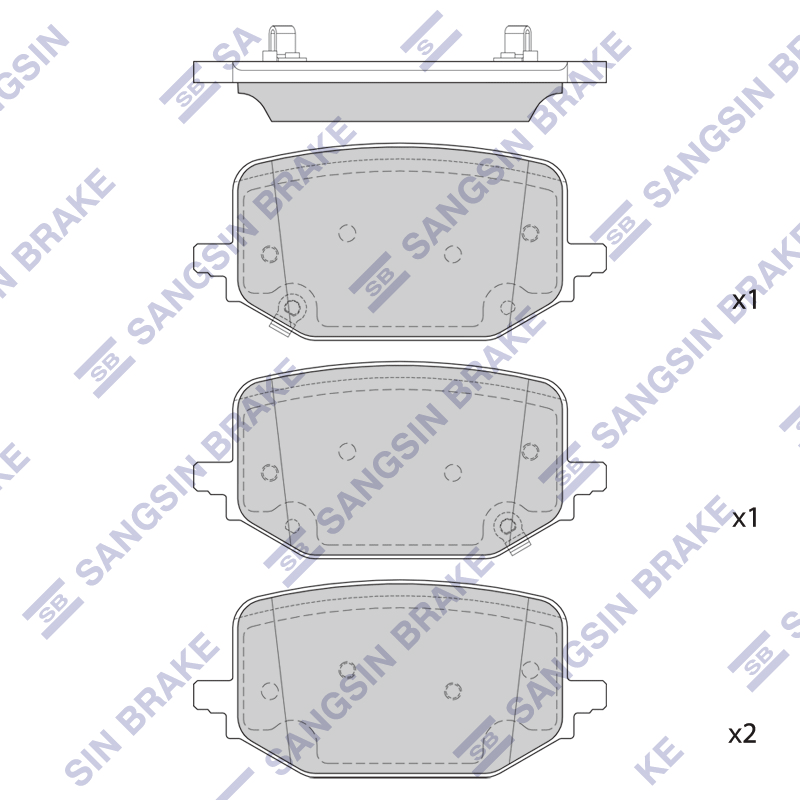 Передние тормозные колодки Sangsin SP4433