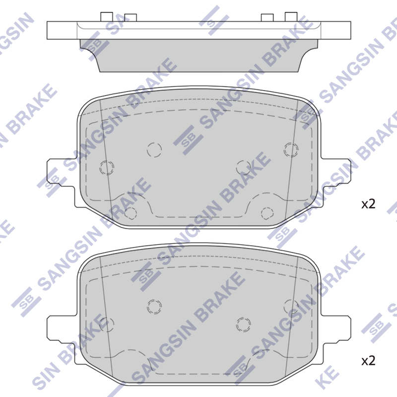Передние тормозные колодки Sangsin SP4434