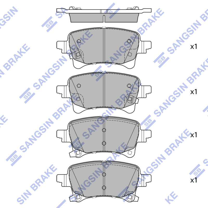 Передние тормозные колодки Sangsin SP4435