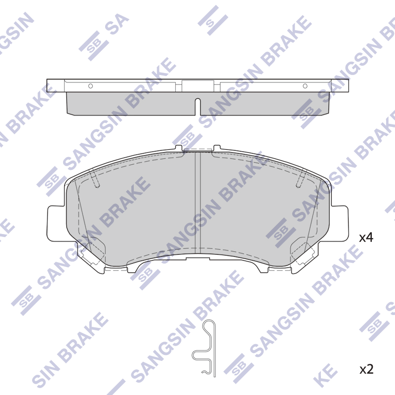 Передние тормозные колодки Sangsin SP4436