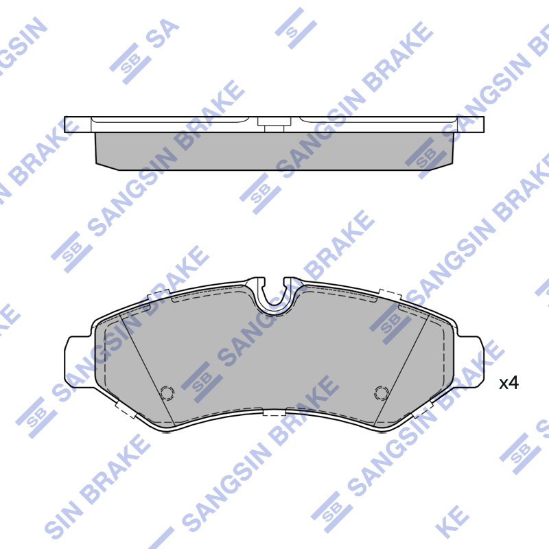 Задние тормозные колодки Sangsin SP4438