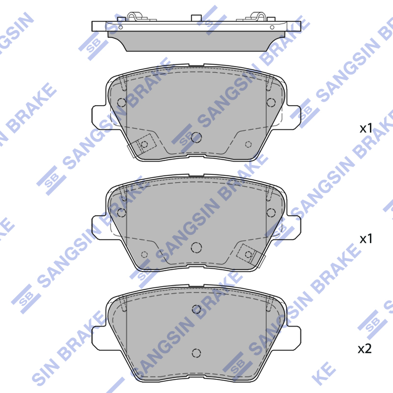 Задние тормозные колодки Sangsin SP4442