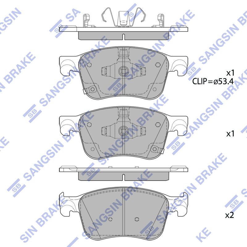 Передние тормозные колодки Sangsin SP4444
