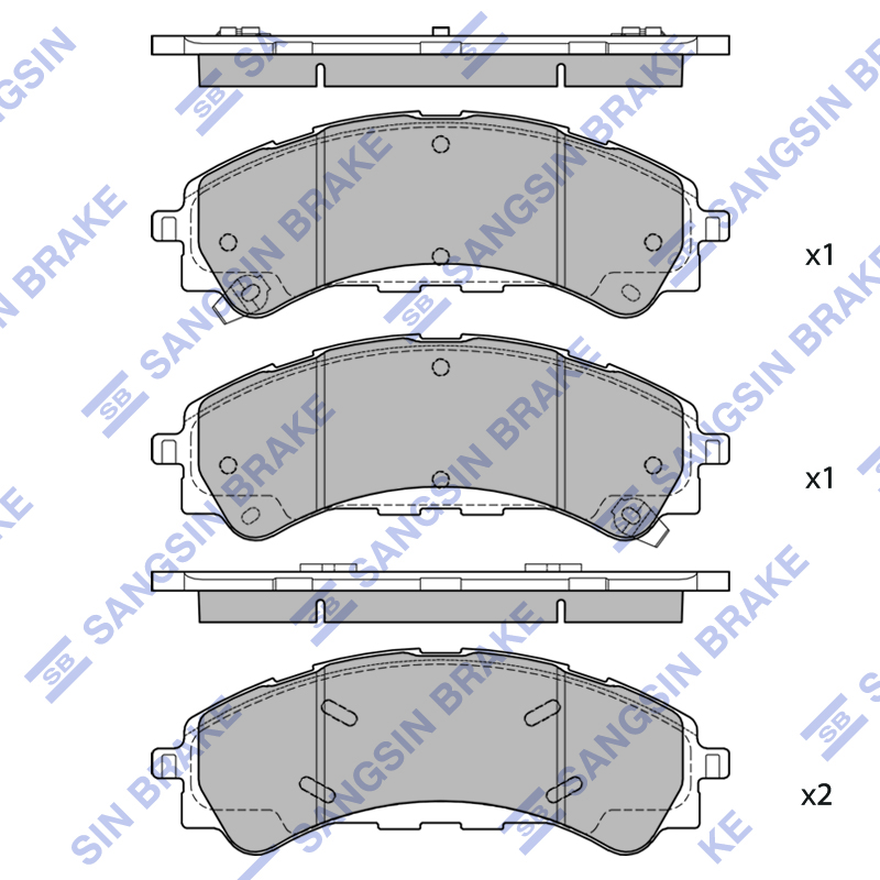 Передние тормозные колодки Sangsin SP4445