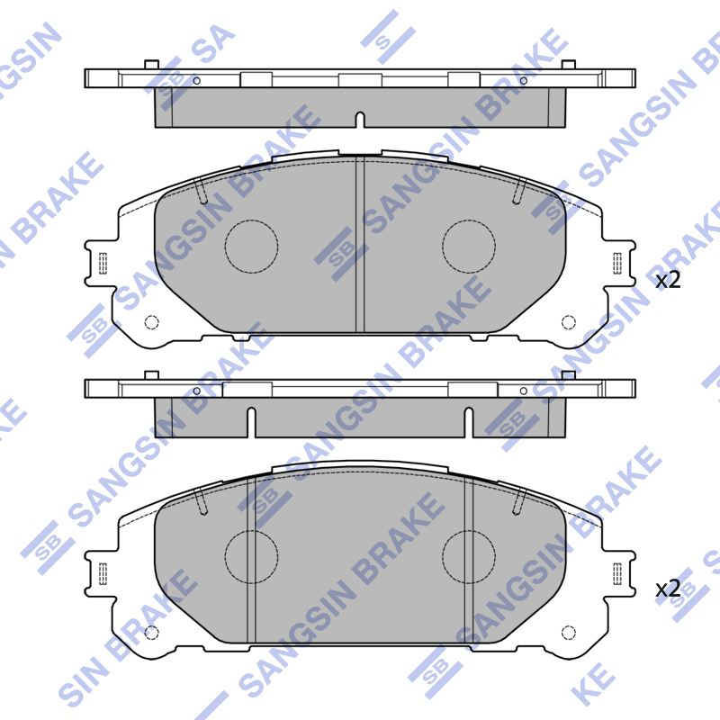 Передние тормозные колодки Sangsin SP4448