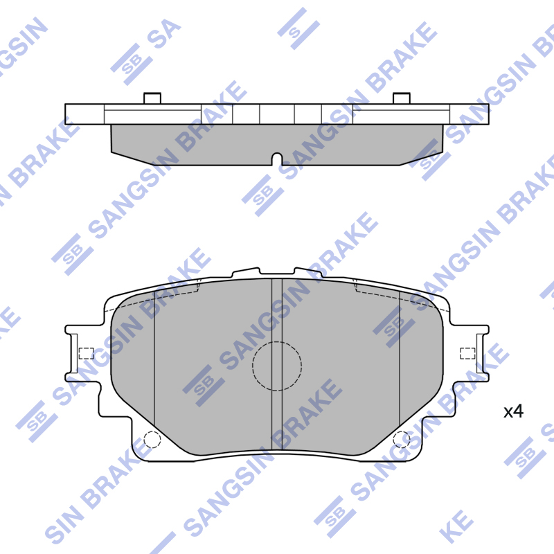 Задние тормозные колодки Sangsin SP4449