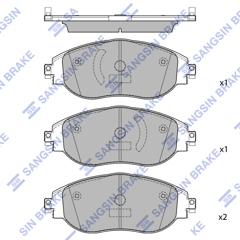 Передние тормозные колодки Sangsin SP4450