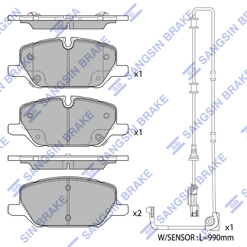 Передние тормозные колодки Sangsin SP4456B