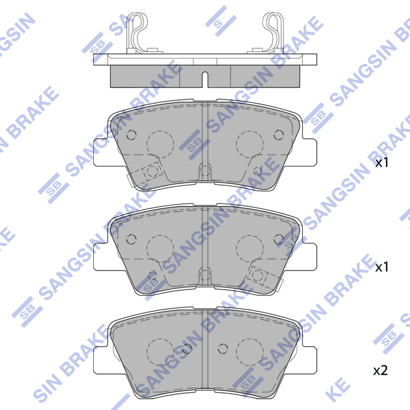Задние тормозные колодки Sangsin SP4459
