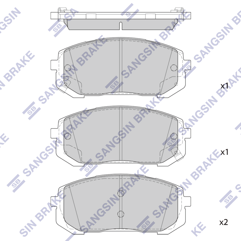 Передние тормозные колодки Sangsin SP4461