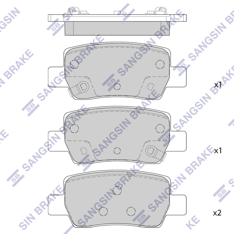 Задние тормозные колодки Sangsin SP4462