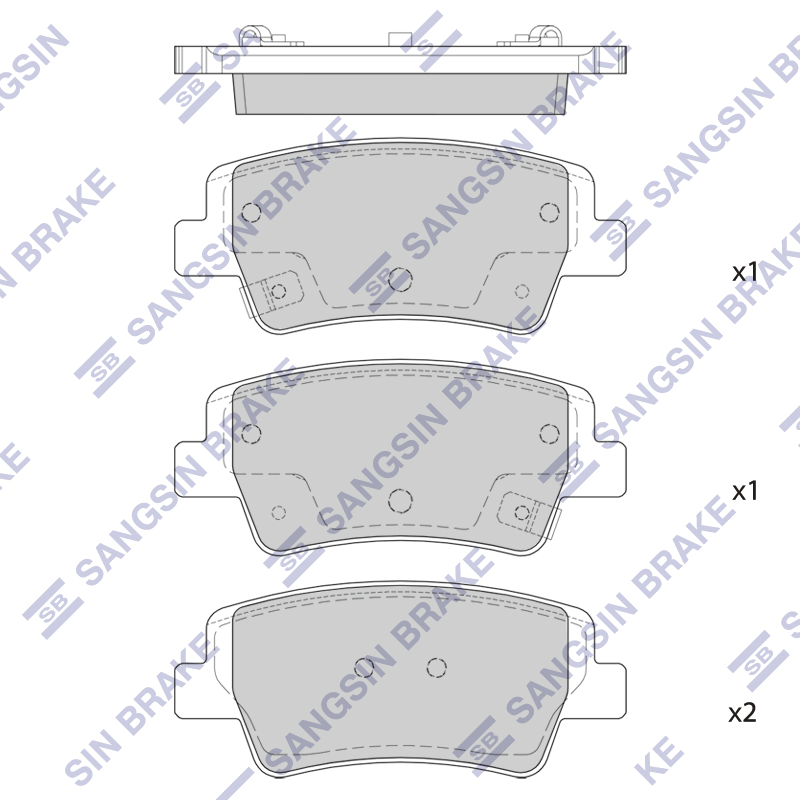 Передние тормозные колодки Sangsin SP4463